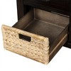 Tramull Rustic Storage Bench with 3 Drawers & Rattan Baskets, Wood Shoe Bench for Entryway & Living Room - 4 of 4
