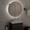 vidaXL Cabinet Bathroom Wall Vanity Mirror Cabinet with Round Mirror and LED - Black 18.5" x 18.5" x 6.9" - 3 of 4
