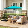 Tangkula 10 FT Solar Offset Hanging Umbrella Patio Cantilever Umbrella w/ 32 LED Lights - 2 of 4
