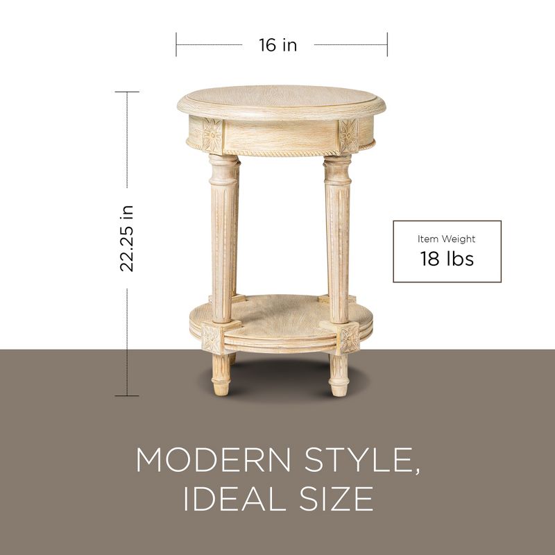 Maven Lane Pullman Traditional Round Wooden Side Table, 6 of 8