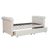 NicBex Twin Size Upholstered Daybed Modern Wooden Bed Frame with 2 Drawers for Bedroom, Living Room, No Box Spring Required, Space Saving - 3 of 4