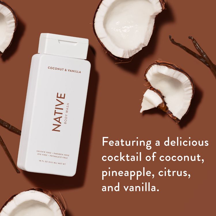 Native Coconut & Vanilla Body Wash, 4 of 10