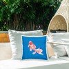 Stupell Industries Blue Vibrant Koi Fish Outdoor Decorative Throw Pillow, 18 x 18 - 3 of 3