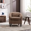 BRINJOY Modern style, living room arm barrel chair with thick cushions and pillows - 2 of 4
