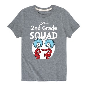 Boys' - Dr. Seuss - 2nd Grade Squad Thing 1 and Thing 2 Short Sleeve Graphic T-Shirt - 1 of 4