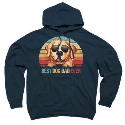 Adult Design By Humans Best Dog Dad Ever Golden Retriever By LuckyCharm99 Pullover Hoodie