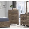 NicBex Simple Rustic 5 Drawer Chest of Drawers Rustic Black Metal Hardware for Bedroom - 4 of 4