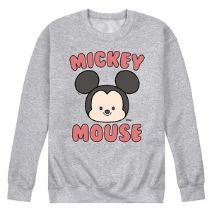 Men's - Disney - Mickey Mouse Head Graphic Fleece Sweatshirt - 1 of 4