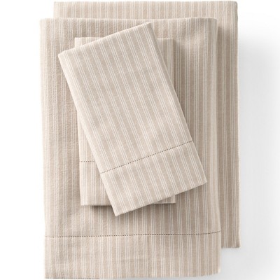 Lands' End Luxe Flannel Printed Bed Sheet Set