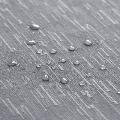 Gray Rectangular Water-Resistant Polyester Tablecloth