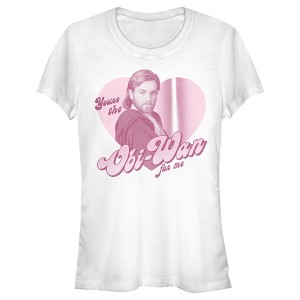 Juniors Womens Star Wars Valentine's Day You're the Obi-Wan for Me T-Shirt - 1 of 4