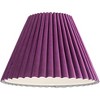 Springcrest 7" Top x 14 3/4" Bottom x 10" High x 10 3/4" Slant Lamp Shade Replacement Medium Purple Empire Velvet Arc Pleated Spider Harp Finial - 3 of 4