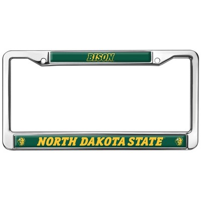 North Dakota State NDSU Bison Logo Full Size Standard License Plate Metal Frame