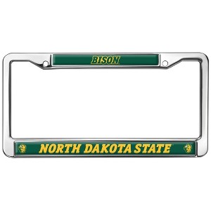 North Dakota State NDSU Bison Logo Full Size Standard License Plate Metal Frame - 1 of 4