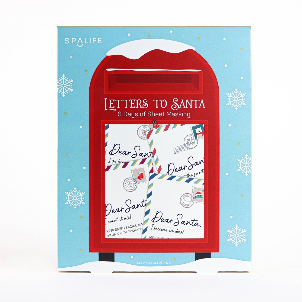 SpaLife Letter's to Santa Sheet Mask Set Gift Set - 6pk