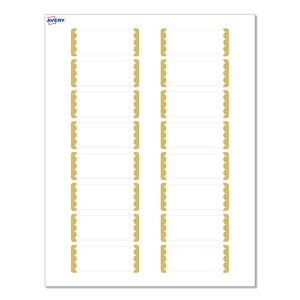 Avery® Labels, 1" x 2-5/8", Gold Dots Edge, Matte White, 160ct - 1 of 4