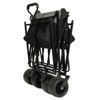 FURNIinspire Outdoor Serving Carts 480Lbs Collapsible Wagon with Canopy Lightweight Foldable Wagon with Mosquito Net, Black, 45.28"*22.83"*38.78" - 4 of 4