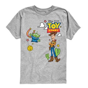 Boys' - Toy Story - Woody And Alien Western Short Sleeve Graphic T-Shirt - 1 of 4