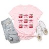 Simply Sage Market Women's Coquette Pink Cherry Chart Short Sleeve Graphic Tee - 2 of 4