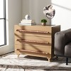 Raquel 3 Drawer Chest - CHS6602 - Taupe/Gold/Brown Faux Leather - Safavieh - 3 of 4