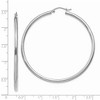 Black Bow Jewelry 2.5mm x 55mm 14k White Gold Classic Round Hoop Earrings - 4 of 4