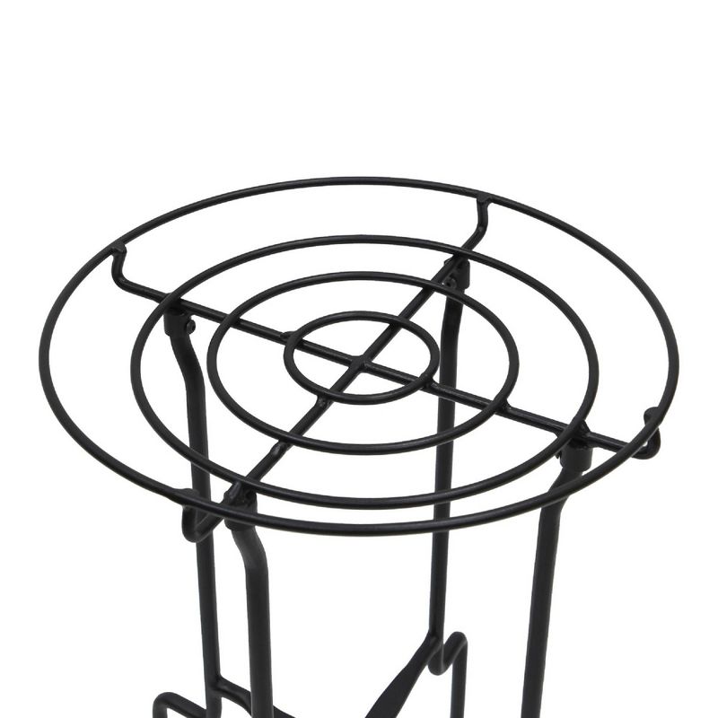 23.5&#34; Plant Stand Catalina Black Wrought Iron with Powder Coated Finish - ACHLA Designs, 3 of 8