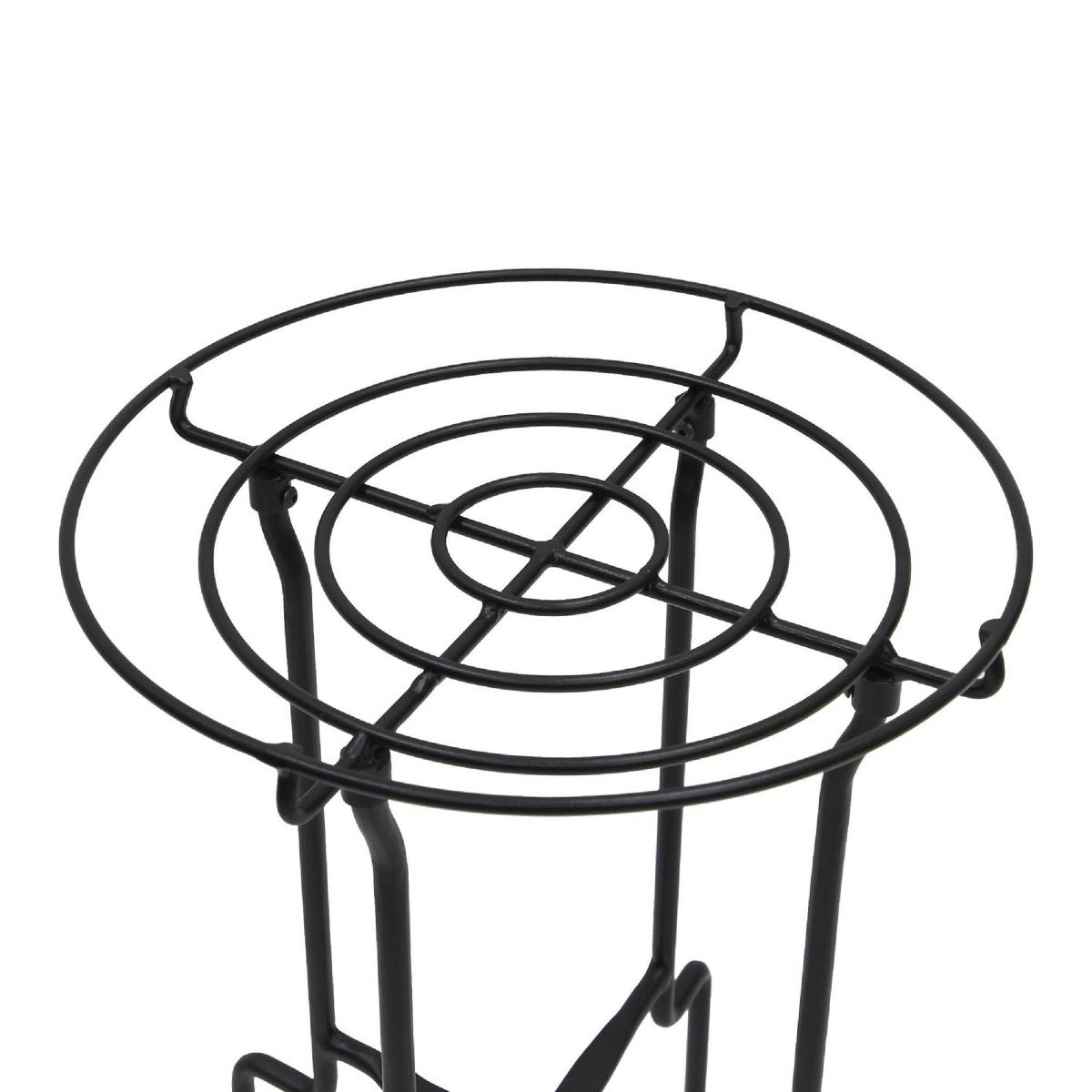 23.5" Plant Stand Catalina Black Wrought Iron with Powder Coated Finish - ACHLA Designs: Freestanding, No Assembly Required - thumbnail 2