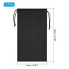 Unique Bargains Soft Microfiber Protective Drawstring Snowboard Skiing Goggle Bags Black - 2 of 4