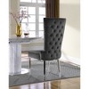 Meridian Furniture,Serafina Grey Velvet Dining Chair, Set of 2 - 2 of 4