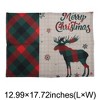 Unique Bargains Christmas Place Mats Plaid Linen Red Green Beige White 13"x17.7" 2 Pcs - 3 of 4