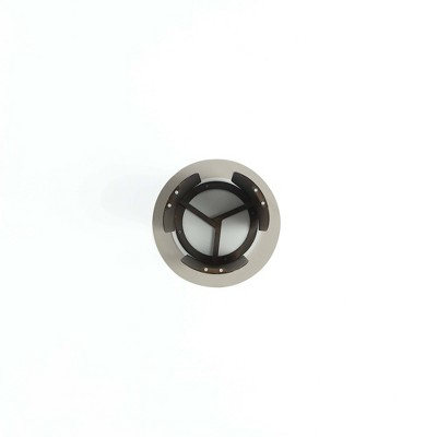 Monica Round Sintered Stone and Gold Metal End Table