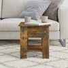 vidaXL Coffee Table Smoked Oak 15.7 in.x15.7 in.x16.5 in. Engineered Wood - 3 of 4