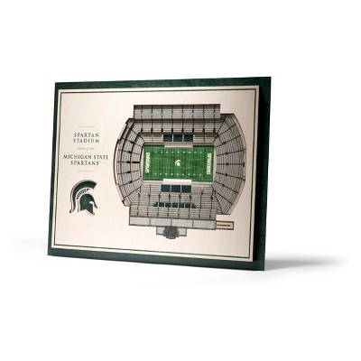 NCAA Michigan State Spartans 5-Layer StadiumViews 3D Wall Art