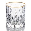 Lorren Home Trends Marilyn Gold Double Old Fashion Tumblers, Set of 4 - 2 of 4