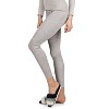 Memoi Women's 100% Cotton Pointelle Rib Knit Seamless Leggings - 2 of 4