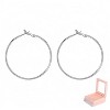 Set of 4 Pairs of Round Earrings for Women - Metal Hoops with Silver Plating (3-6 cm) - Jewelry Set - 2 of 4