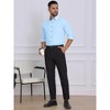 INSPIRE CHIC Men's Contrasting Colors Collar Long Sleeve Button Down Formal Business Dress Shirts - 2 of 4