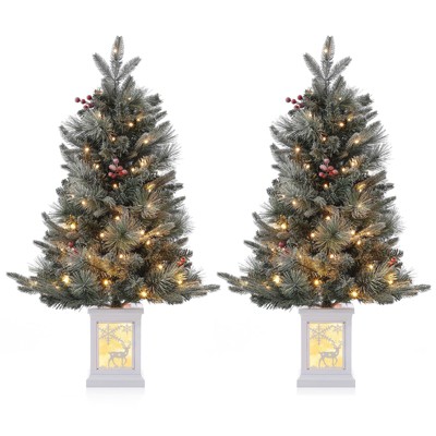 Christmas Tree with 78 Multi-Color  Lights, 3 Ft Pre-Lit Artificial Christmas Decoration