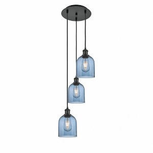 Bella - 3 Light Cord Hung Multi Pendant In Industrial Style-29.25 Inches Tall and 12 Inches Wide - 1 of 1