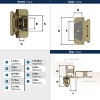 Amerock Double Demountable Hinges for 3/8" Inset Cabinet Doors – Set of 2 - 3 of 4
