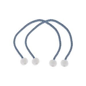 Unique Bargains Magnetic Buckle Small Faux Pearl Curtain Tie Polyester Rare Earth Magnet 2 Pcs - 1 of 4