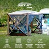 Clam Quick-Set Venture 9'x 9' Portable Pop Up 5 Sided Camping Gazebo Screen Tent 5 with Ground Stakes and Carry Bag - Brown - image 3 of 4