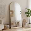 MAYEERTY 71 inch Arched Full Length Mirror Aluminum Alloy Floor Mirror with Stand for Living Room - 2 of 4