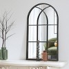 Aoibox Arched Window Wall Mirror, Decorative Mirror for Bathroom, Bedroom, Entryway, Living Room, Farmhouse Wall Decor with Metal Frame in Black - 2 of 4