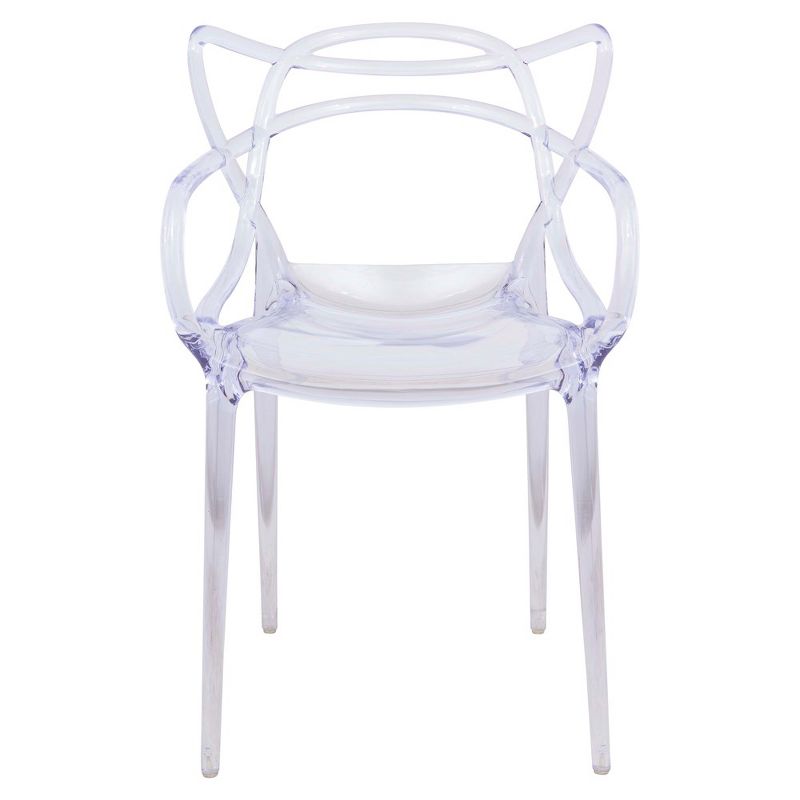 LeisureMod Milan Modern Plastic Dining Chair with Wire Design, 2 of 6