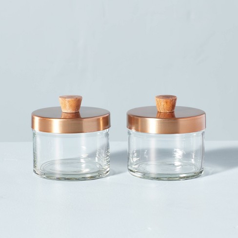 Glass Condiment Jar Set of 2 - Hearth & Hand™ with Magnolia - image 1 of 4