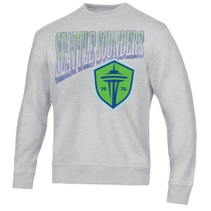 MLS Seattle Sounders Adult Ash Gray Crew Neck Fleece Sweatshirt
