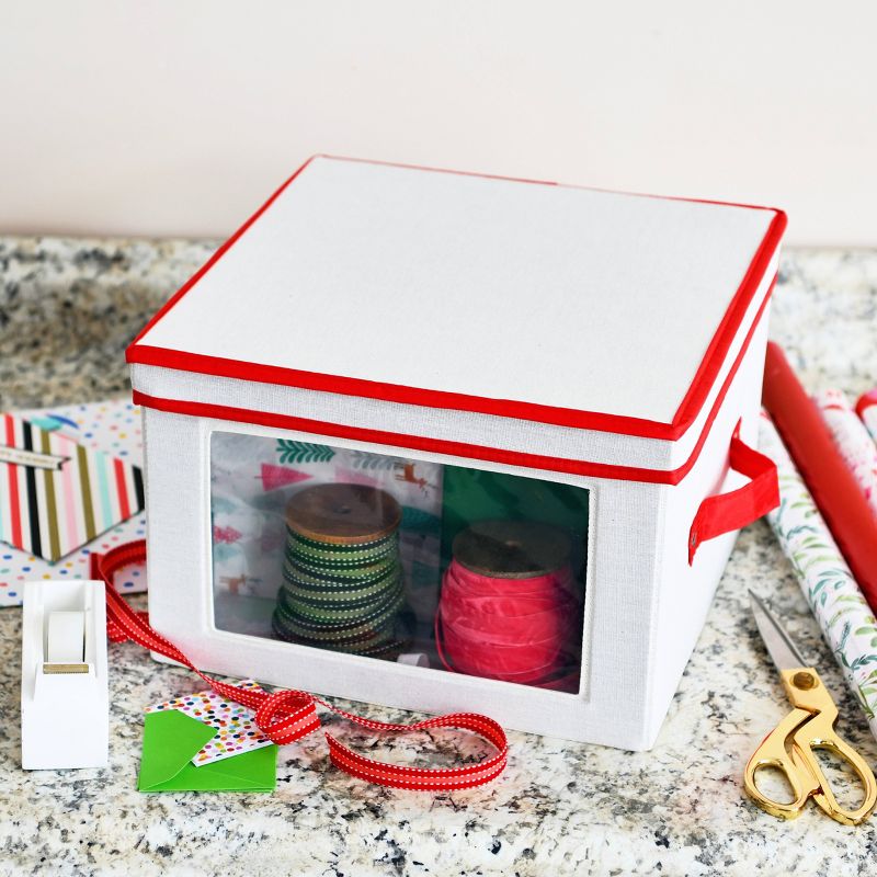 Household Essentials Medium Holiday Storage Box Red, 4 of 13
