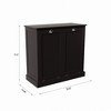 GlasFlength Decorative Storage Cabinet 2-Compartment Tilt-Out Laundry Sorter Cabinet, for Laundry and Bathroom, Black, 32.60"*14.48"*31.52" - 3 of 4