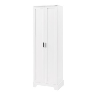 Gulches White 2-Door Storage Cabinet - Adjustable Shelf MDF Bathroom/Office Organizer with Anti-Tipping Device, Versatile Home Storage - 1 of 4